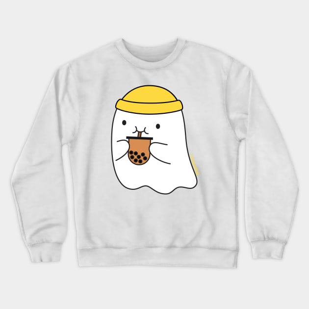 Bubble Tea Ghost Crewneck Sweatshirt by Made by Chanamon